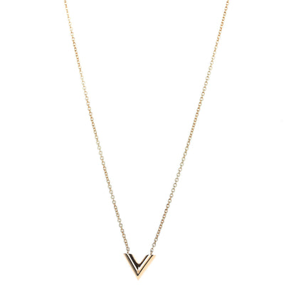Louis Vuitton Essential V Necklace Gold 1 of 6