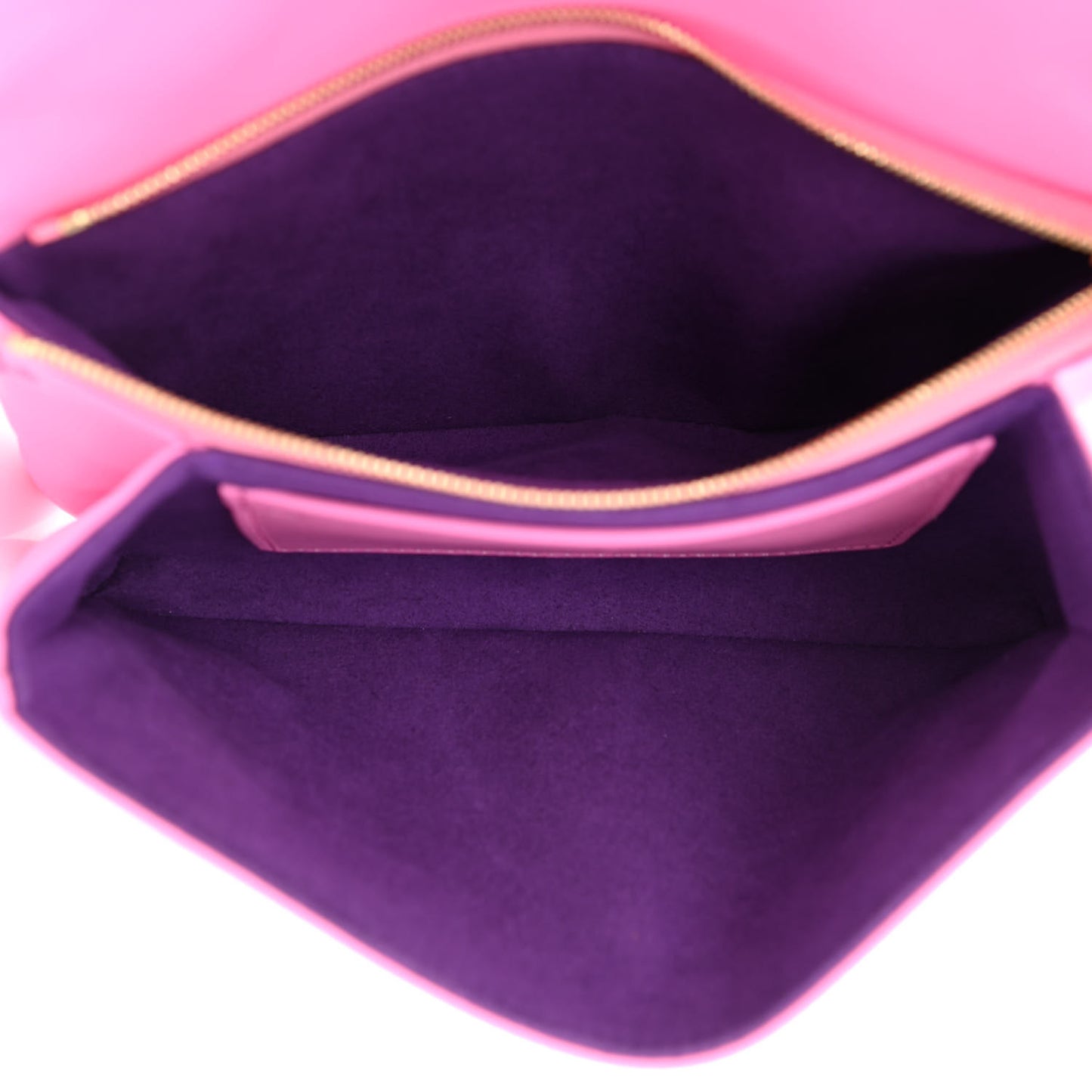 Lambskin Embossed Monogram Vuittamins Pochette Coussin Rose Violet