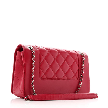 Chanel Iridescent Sheepskin Quilted Small Vintage Mademoiselle Flap Dark Pink 2 of 12