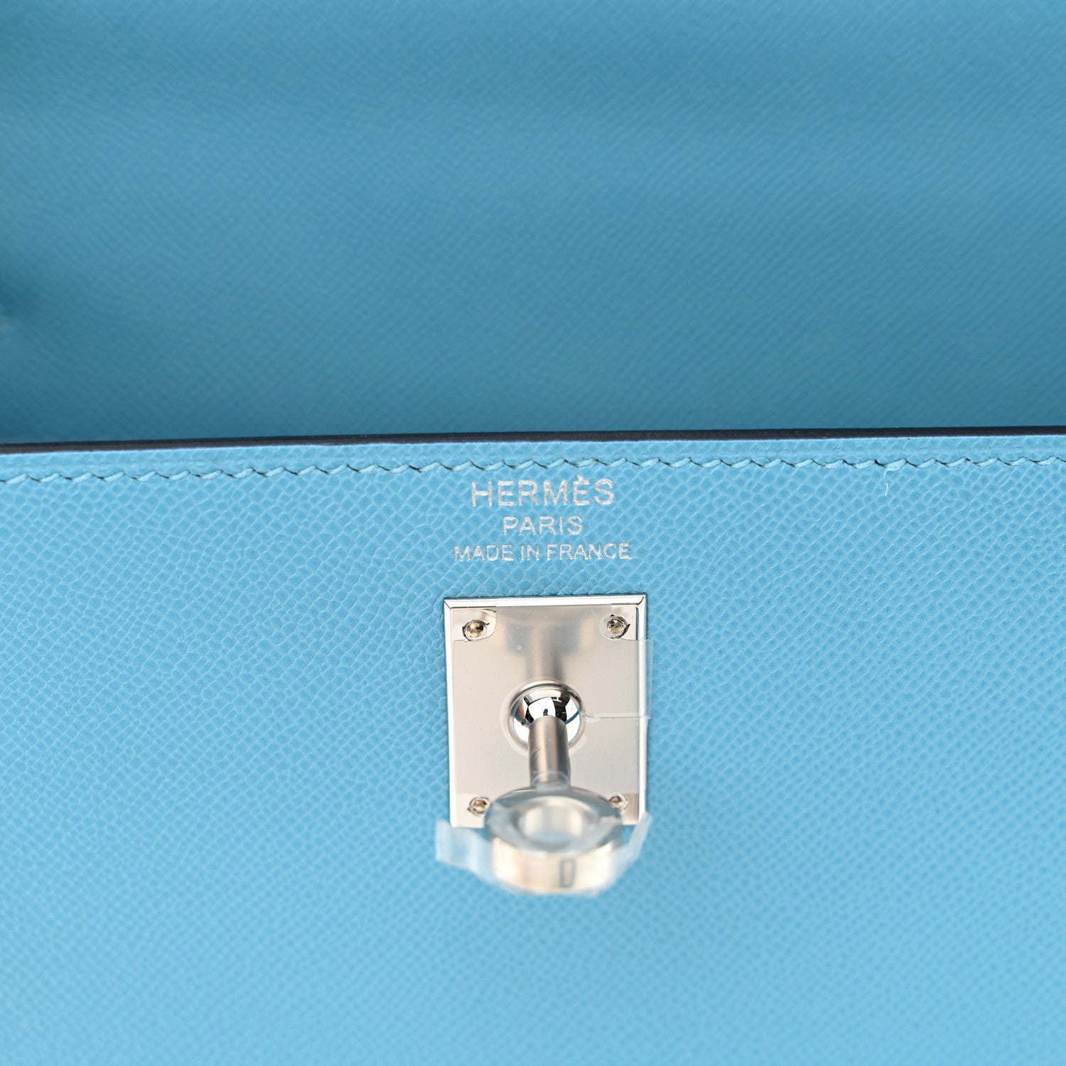 Hermes Madame Calfskin Verso Kelly Sellier 25 Bleu Du Nord Cuivre 6 of 11