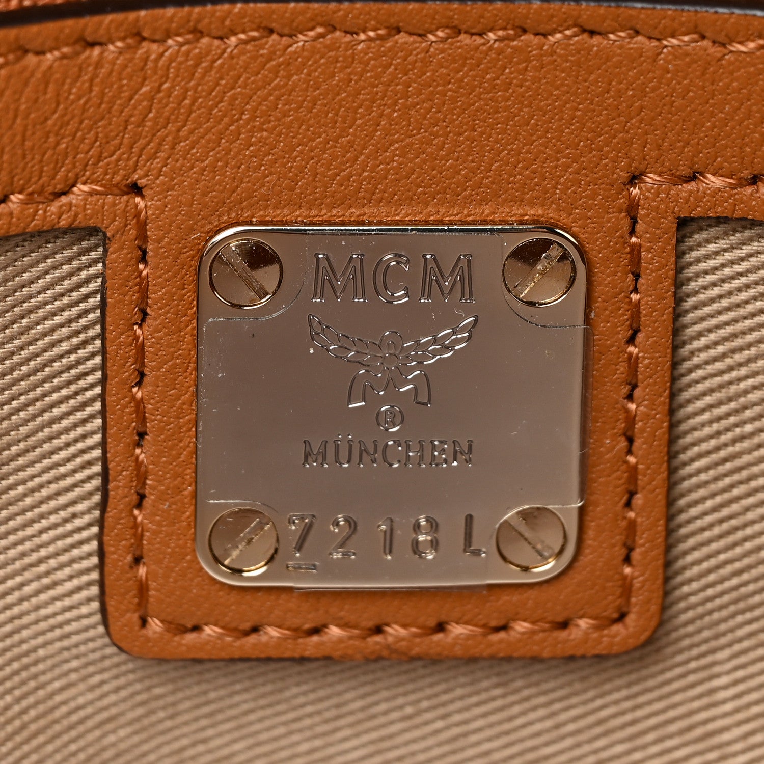 MCM Metallic Visetos Medium Millie Crossbody Bag Berlin Gold 11 of 27