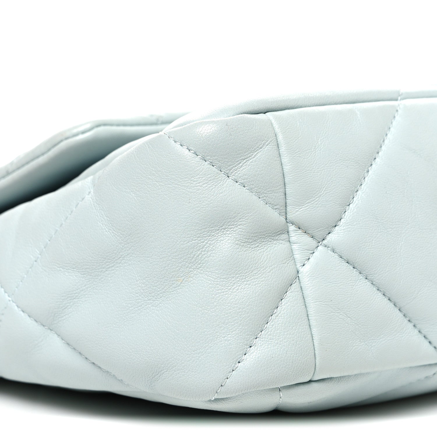 Chanel Lambskin Quilted Large Chanel 19 Flap Light Blue 9 of 11