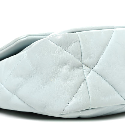 Chanel Lambskin Quilted Large Chanel 19 Flap Light Blue 9 of 11