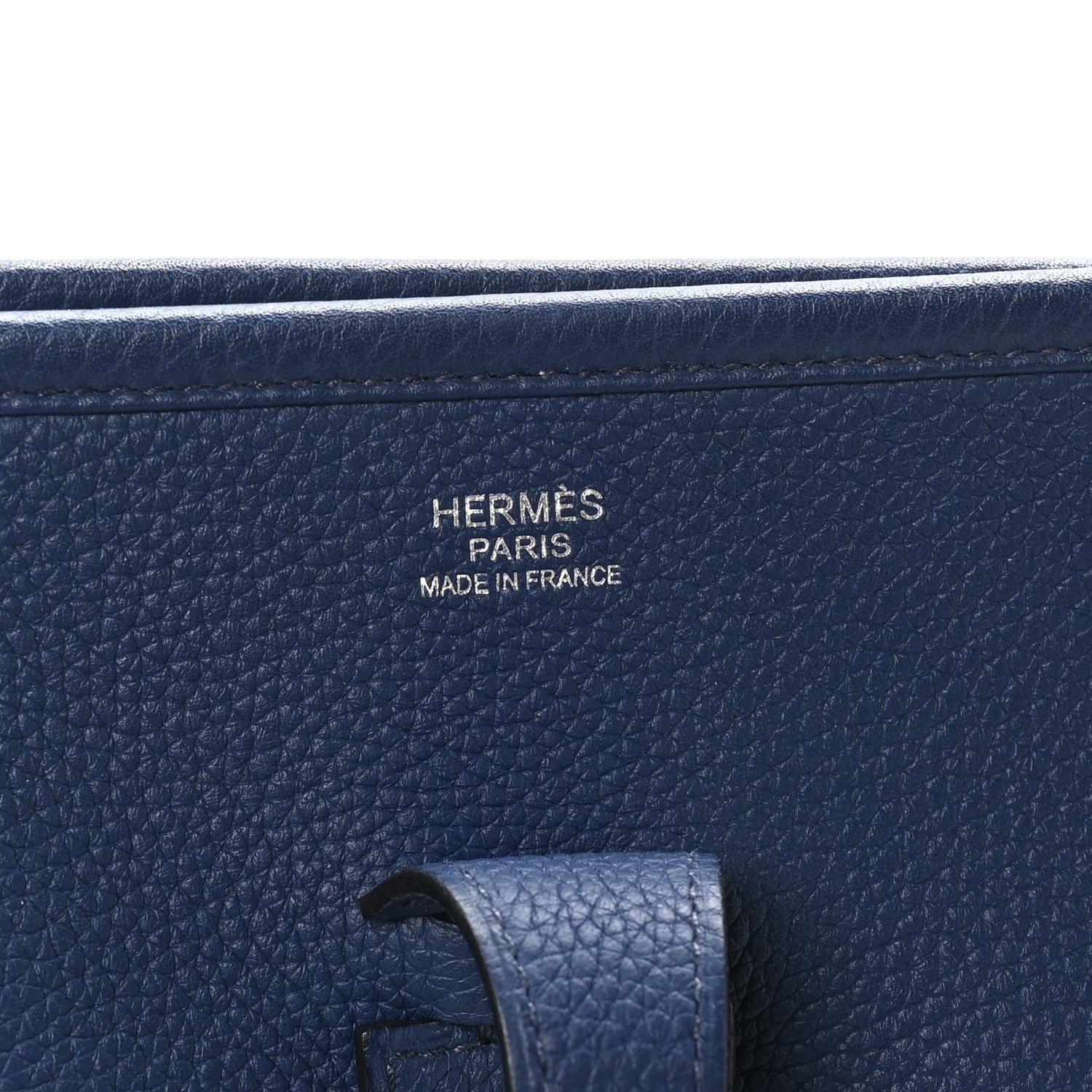 Hermes Taurillon Clemence EVELYNE III PM Deep Blue 5 of 10