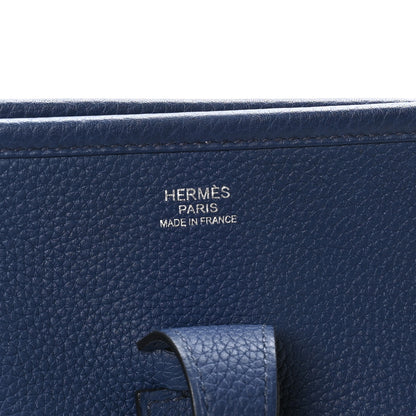 Hermes Taurillon Clemence EVELYNE III PM Deep Blue 5 of 10