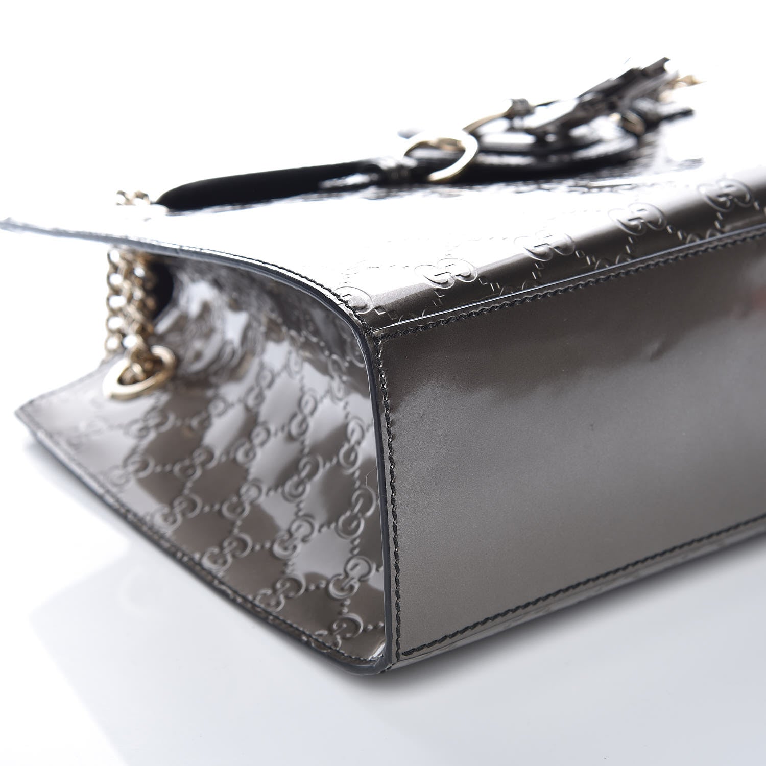 Gucci Shine Guccissima Large Emily Chain Shoulder Bag Sasso 5 of 12