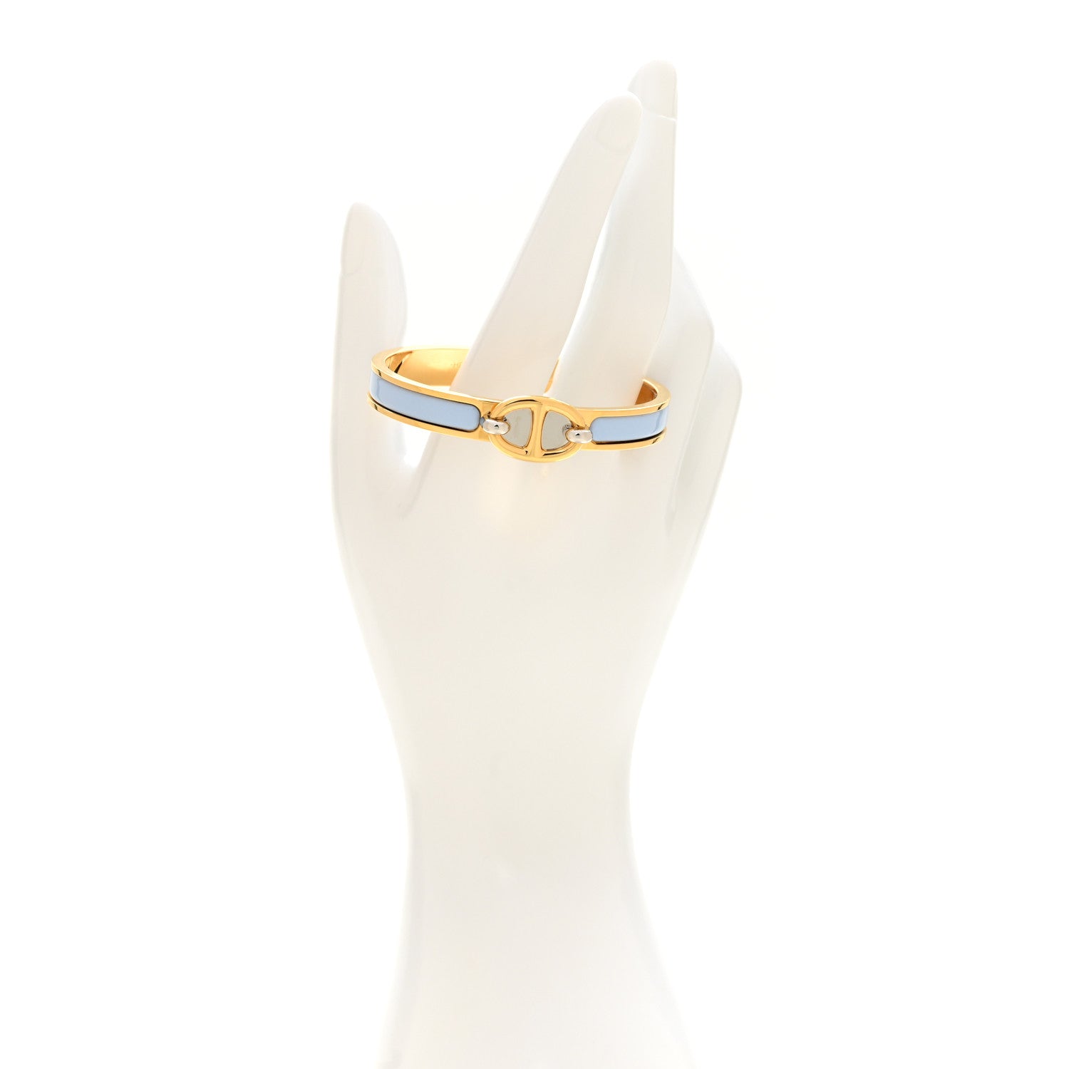 Hermes Enamel Mini Clic Chaine d'Ancre Bracelet PM Bleu Ciel 2 of 4