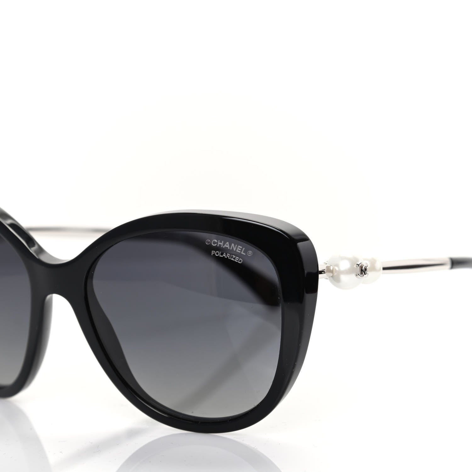 Chanel Acetate Pearl Polarized Winter Butterfly Sunglasses 5338-H Black 7 of 7