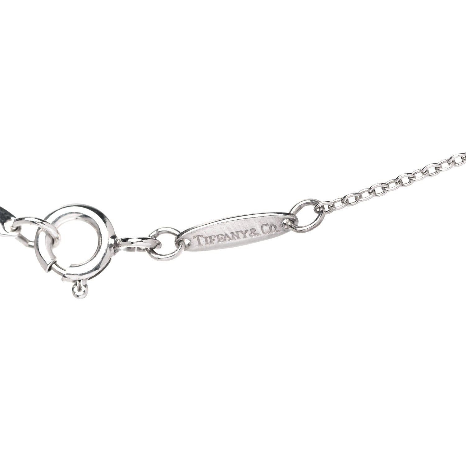 Tiffany Sterling Silver Elsa Peretti Interlocking Ovals Pendant Necklace 4 of 5