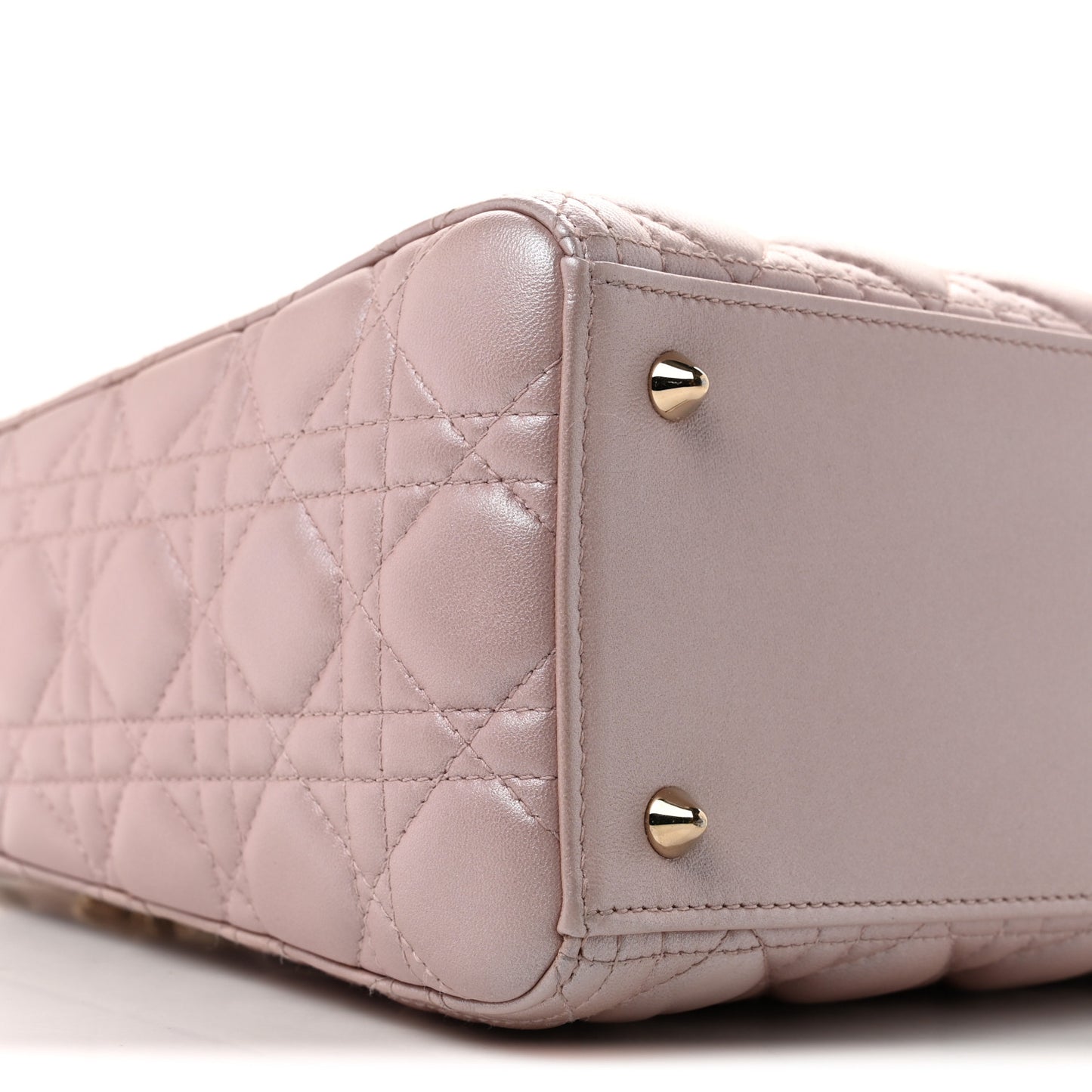 Pearly Lambskin Cannage Medium Lady Dior Lotus