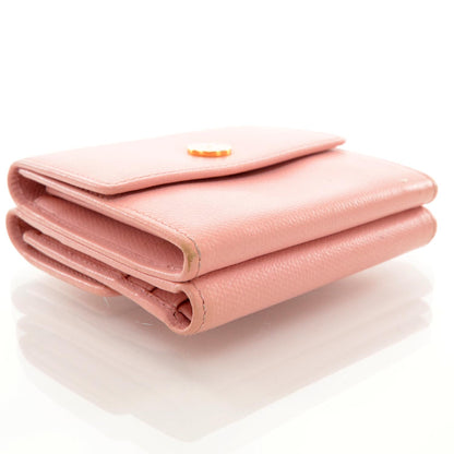 Chanel Leather CC Compact Wallet Pink 4 of 9