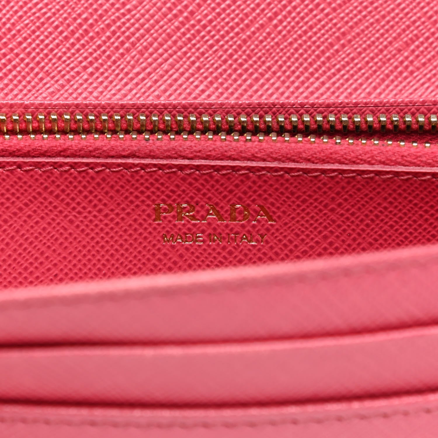 Prada Saffiano Metal Continental Flap Wallet Peonia 6 of 12