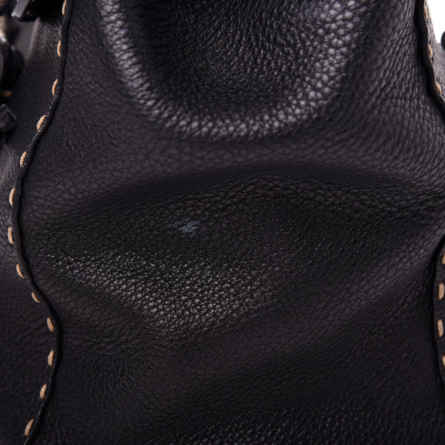 Calfskin Romano Selleria Medium Linda Satchel Black