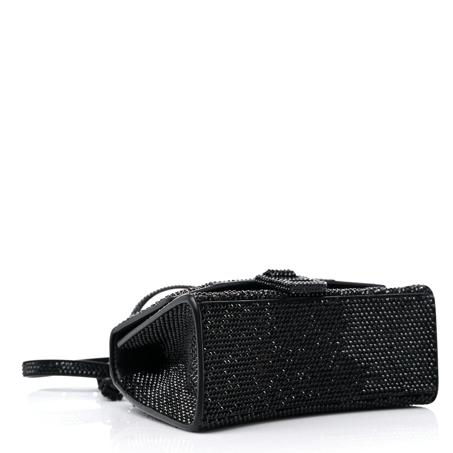 Balenciaga Strass Suede Hourglass Top Handle Bag XS Black Jet 4 of 12