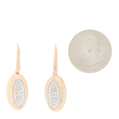 Roberto Coin 18K Yellow Gold Diamond Capri Plus Oval Drop Earrings 2 of 5