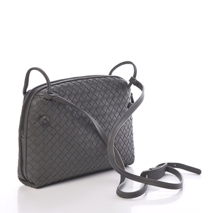 Bottega Veneta Nappa Intrecciato Nodini Crossbody Messenger Light Grey 3 of 8