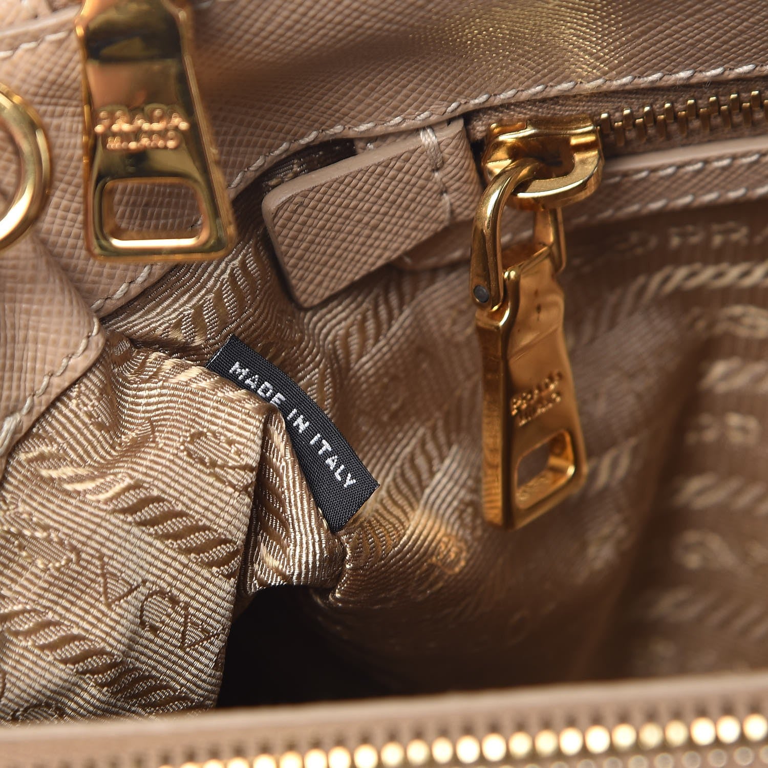 Prada Saffiano Small Galleria Double Zip Tote Sabbia 8 of 12