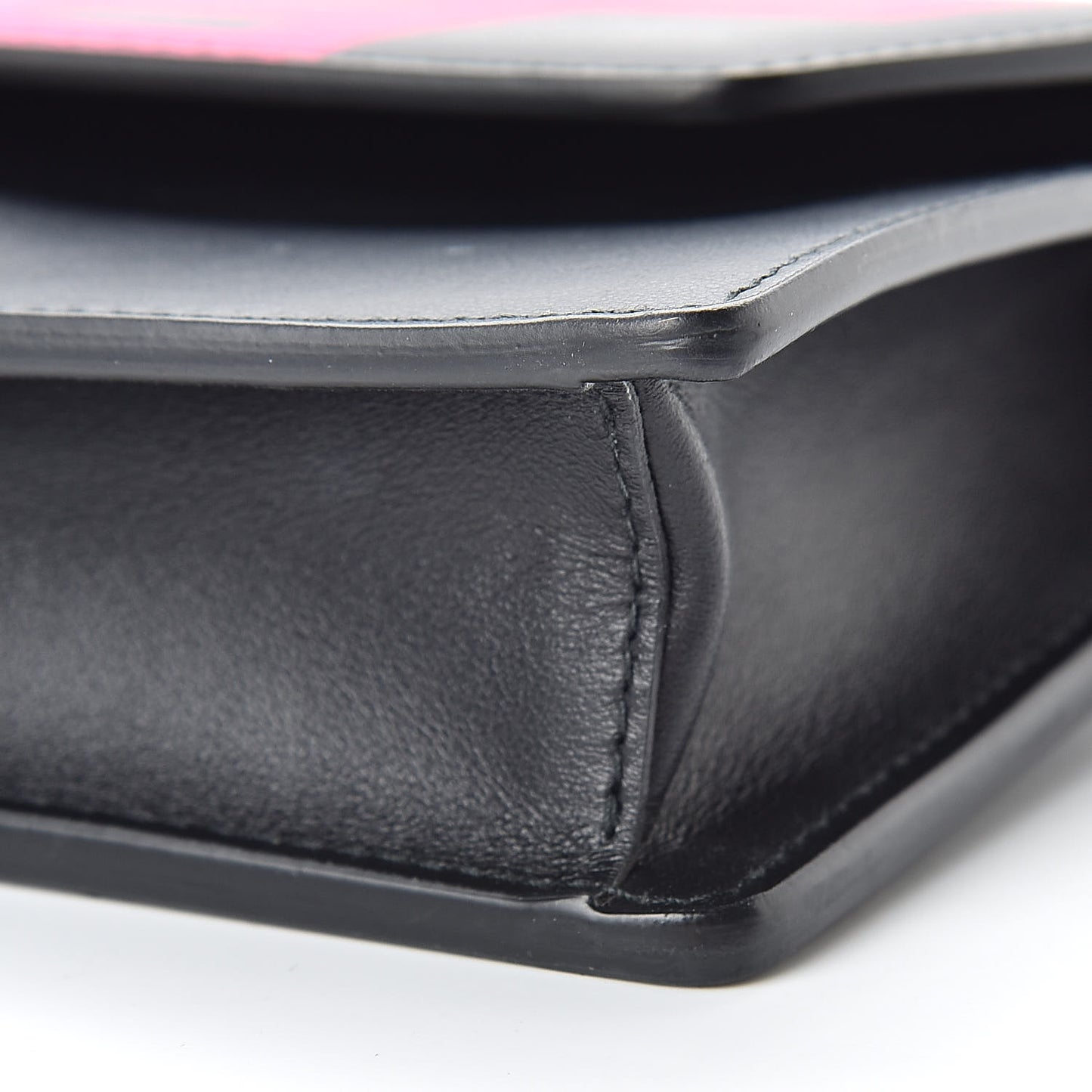 City Calfskin Racing Logo Mini Elektra Crossbody Bag Fuxia Black