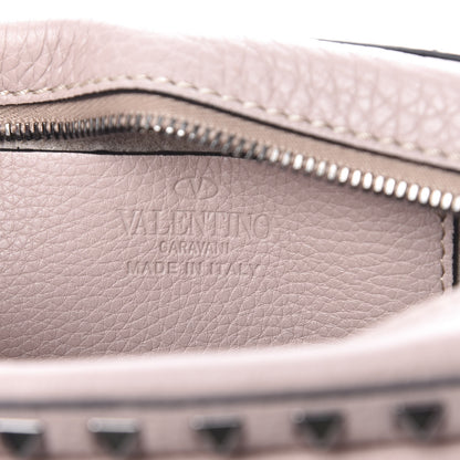 Valentino Garavani Grained Calfskin Small Rockstud Flap Pocket Camera Crossbody Bag Poudre 6 of 12