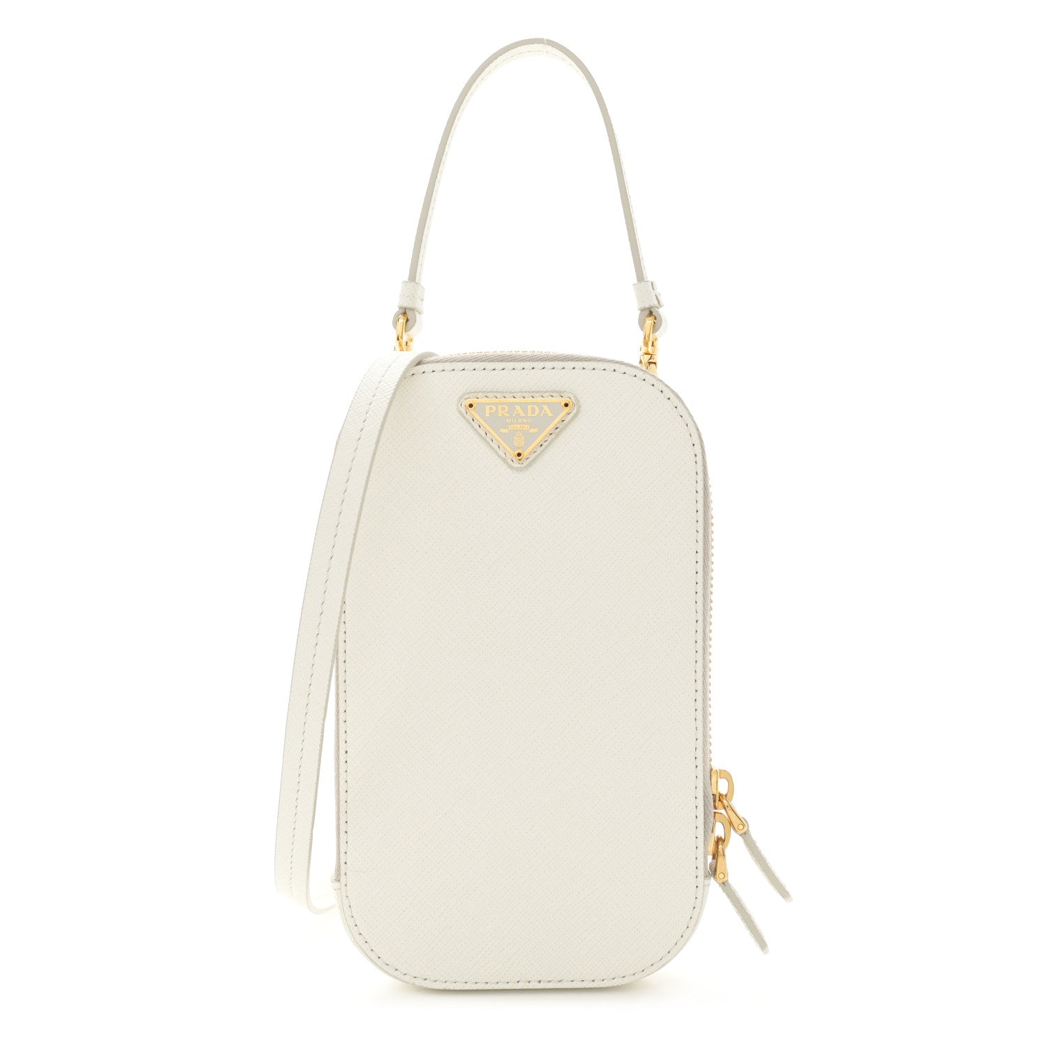 Prada Saffiano Mini Crossbody Bag White 1 of 10