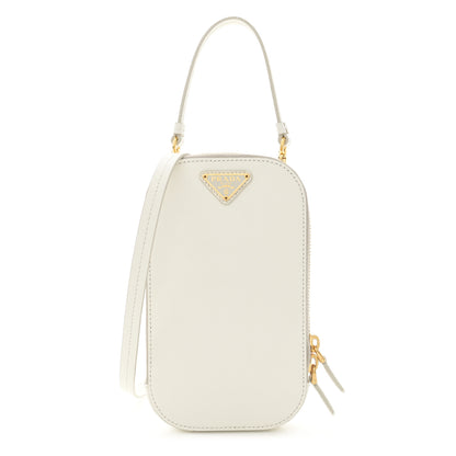Prada Saffiano Mini Crossbody Bag White 1 of 10