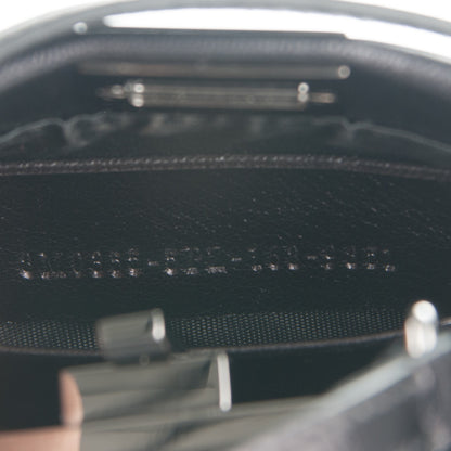 Fendi Laminated Goatskin Beaded Micro Peekaboo Iconic Satchel Canna di Fucile Black 7 of 7