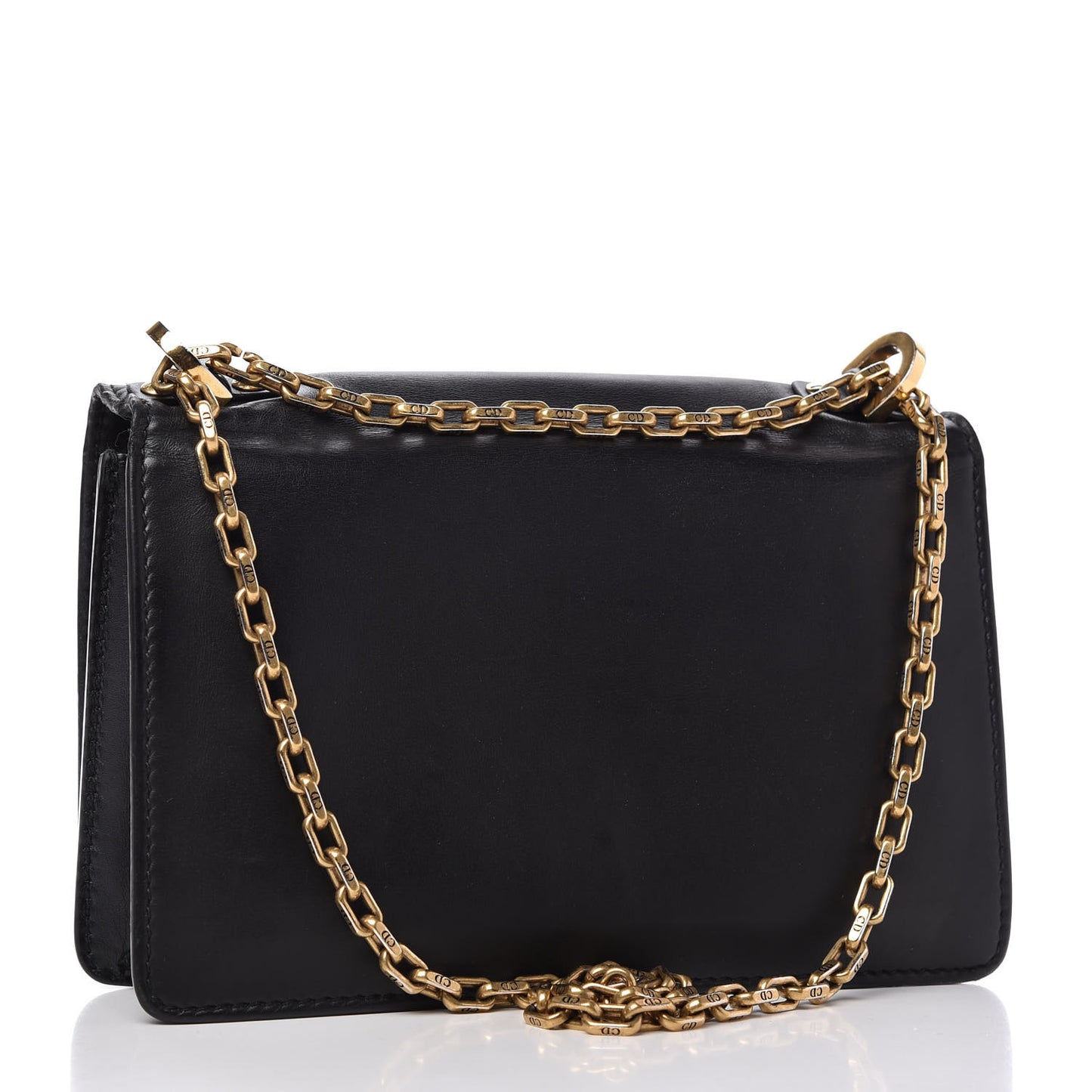 Calfskin J'Adior Chain Flap Bag Black
