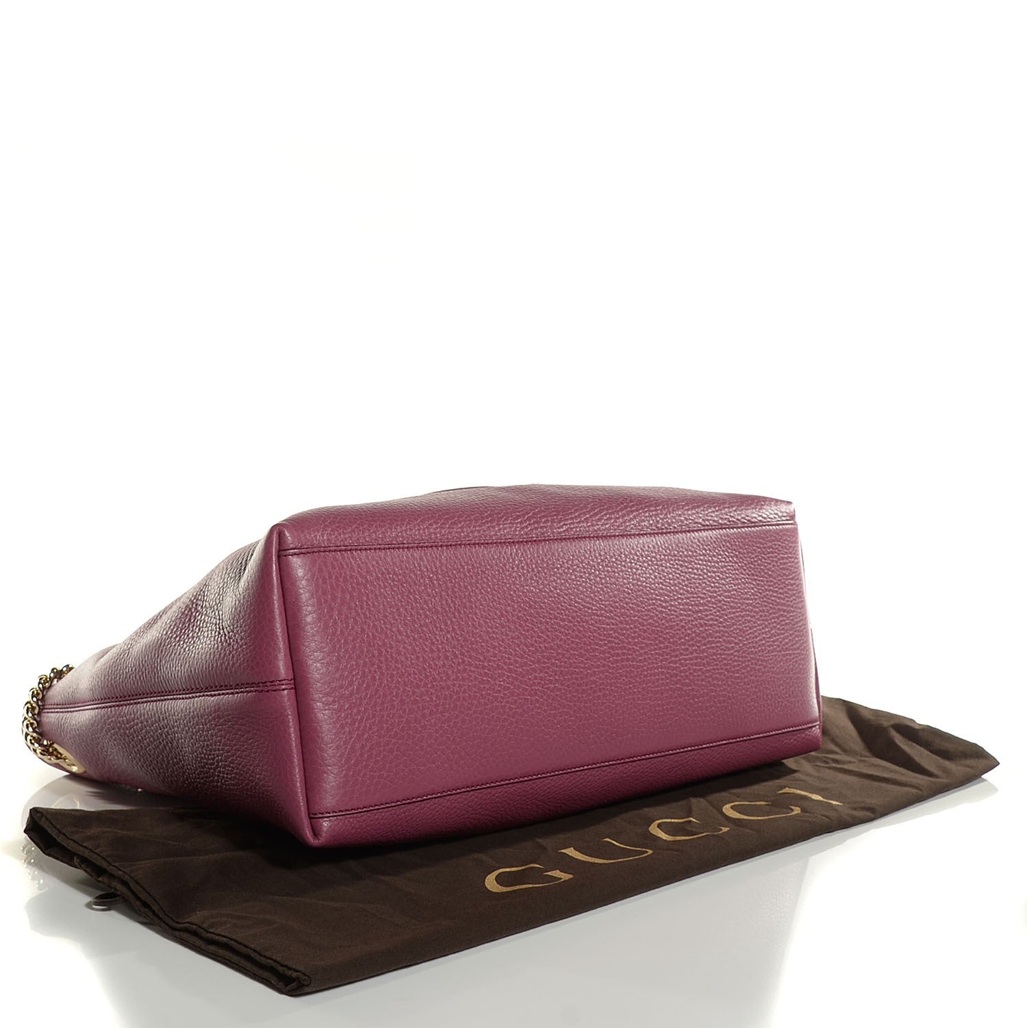 Gucci Pebbled Calfskin Medium Soho Chain Shoulder Bag Peonia Flower 4 of 7
