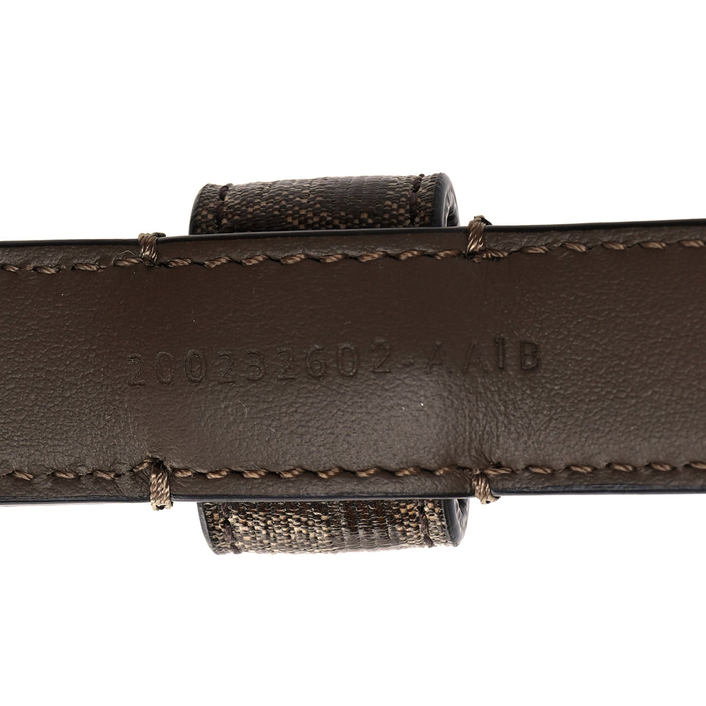 Glazed Fabric FF 1974 Belt Hip Belt Baguette Bag Mogano Panna