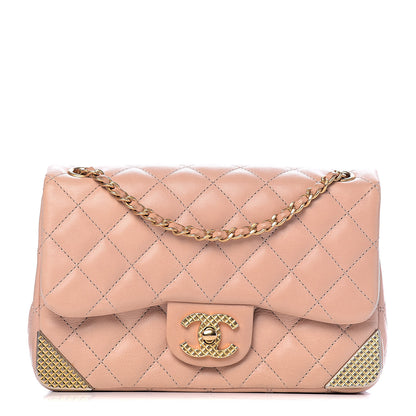 Chanel Calfskin Quilted Mini Rock The Corner Flap Pink 1 of 13