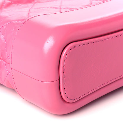 Chanel Aged Calfskin Quilted Small Gabrielle Hobo Rose 9 of 10