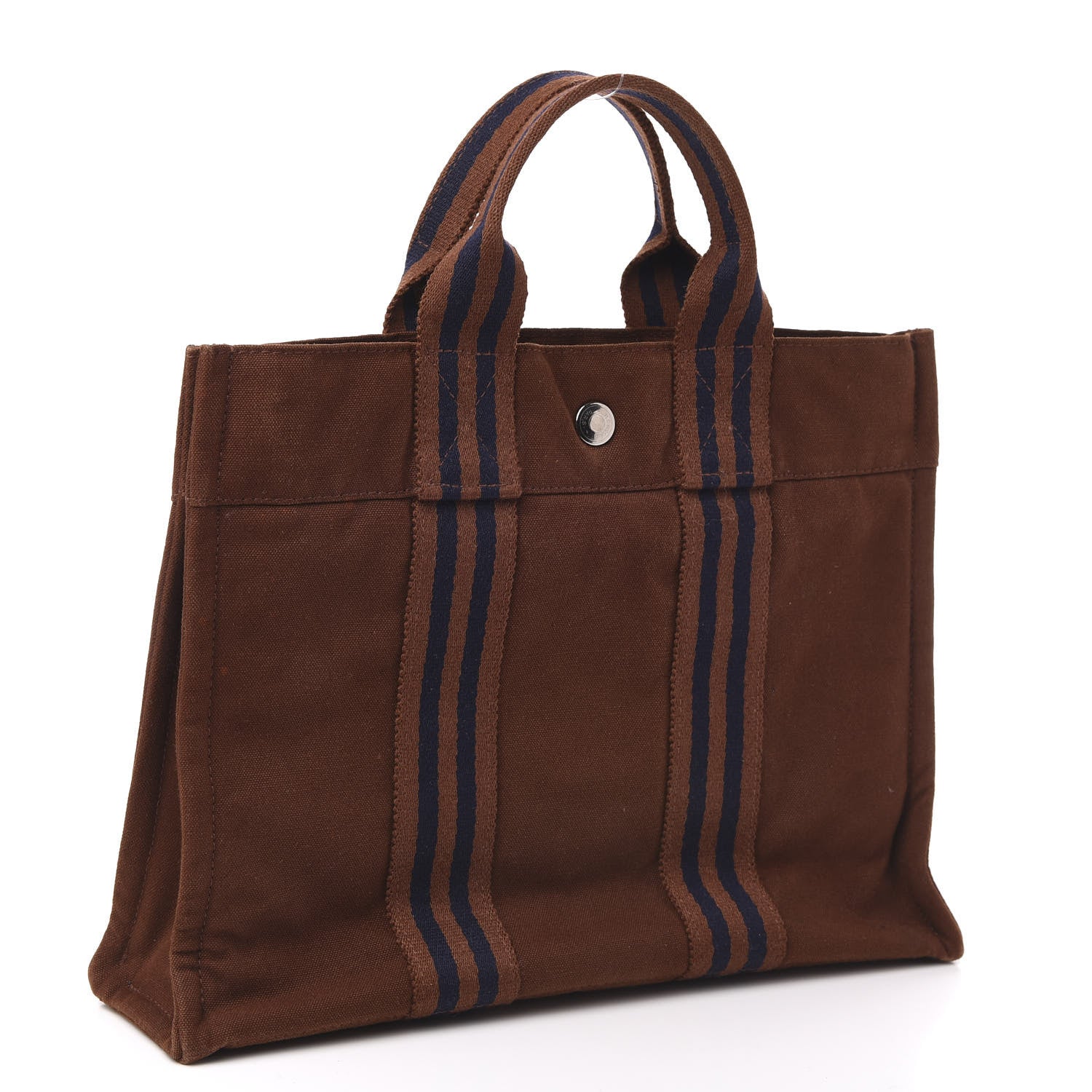 Hermes Canvas Tout Fourre PM Brown 3 of 9