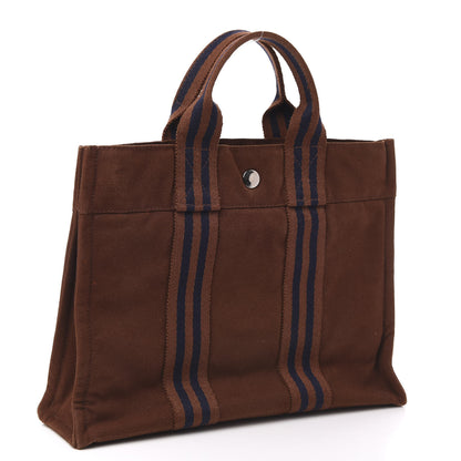 Hermes Canvas Tout Fourre PM Brown 3 of 9