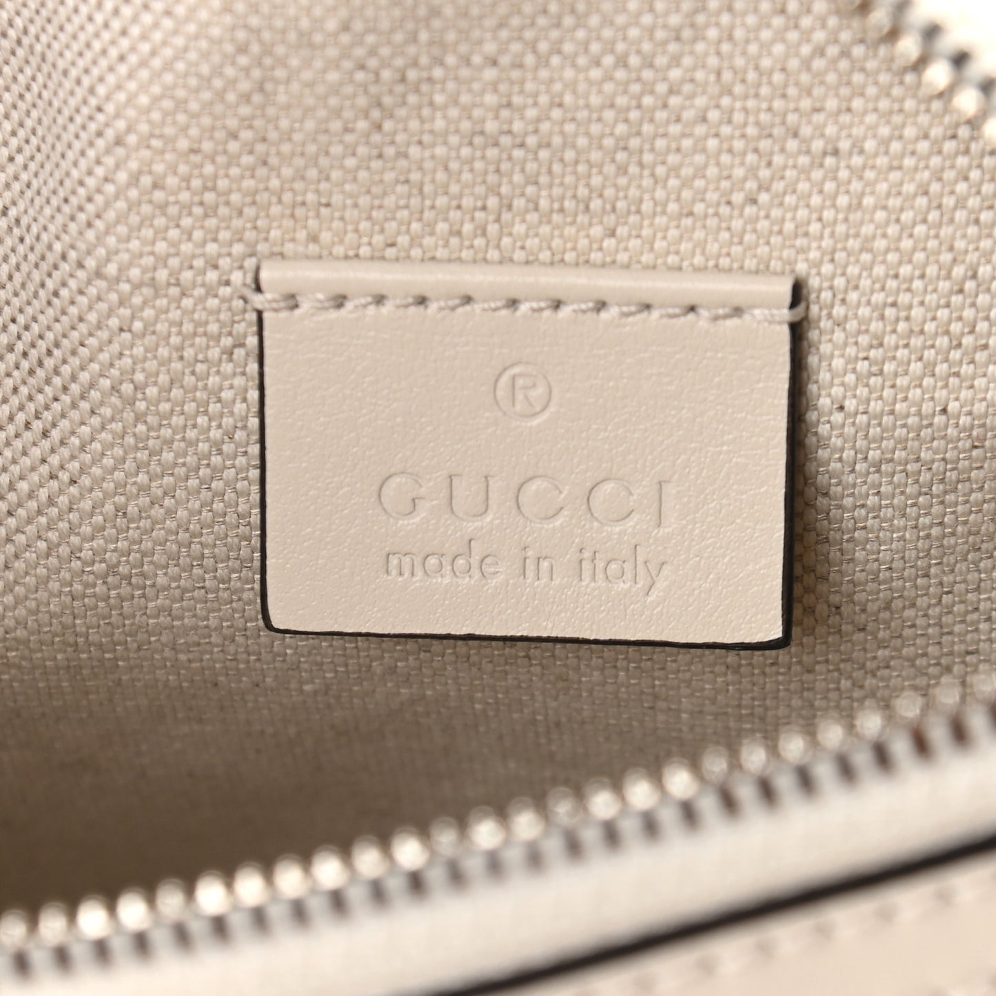 Calfskin GG Tennis Embossed Belt Bag Mystic White
