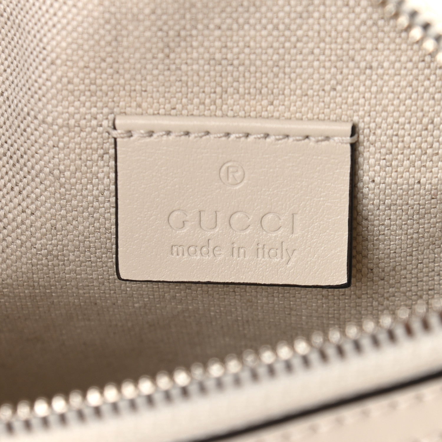 Gucci Calfskin GG Tennis Embossed Belt Bag Mystic White 5 of 8