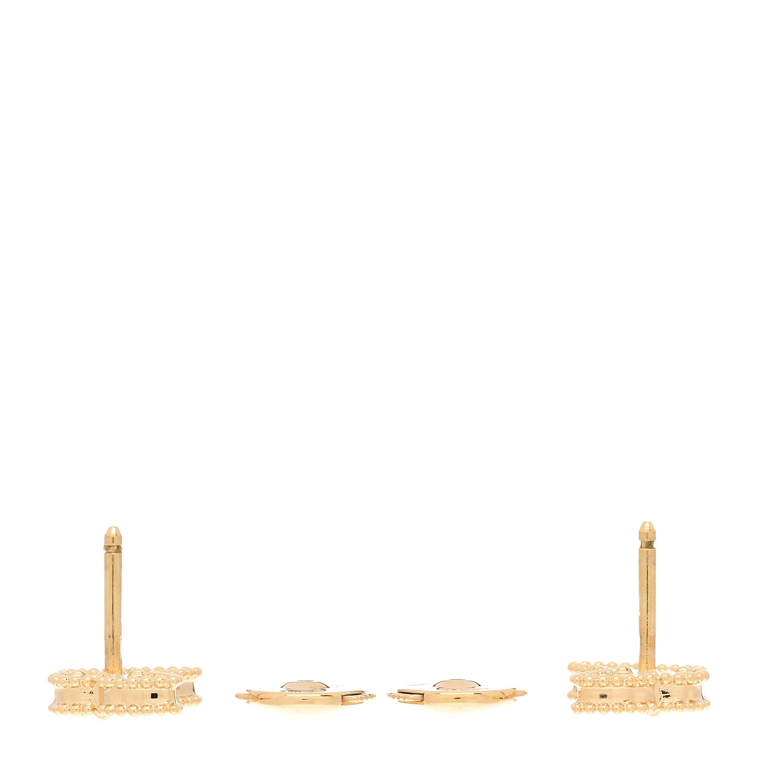 Van Cleef & Arpels 18K Yellow Gold Mother of Pearl Sweet Alhambra Butterfly Earrings 3 of 5