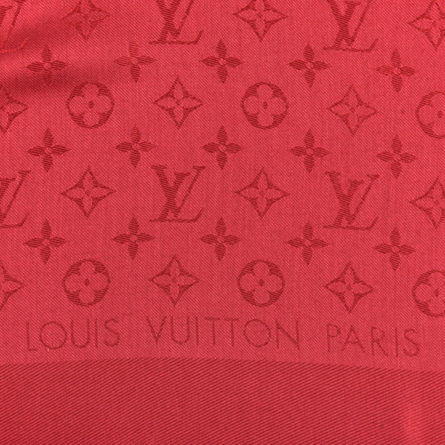 Silk Wool Monogram Shawl Pomme D'Amour