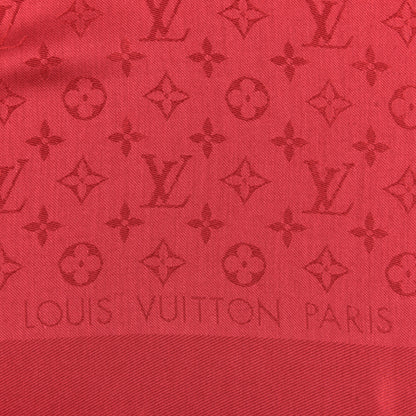 Louis Vuitton Silk Wool Monogram Shawl Pomme D'Amour 2 of 3