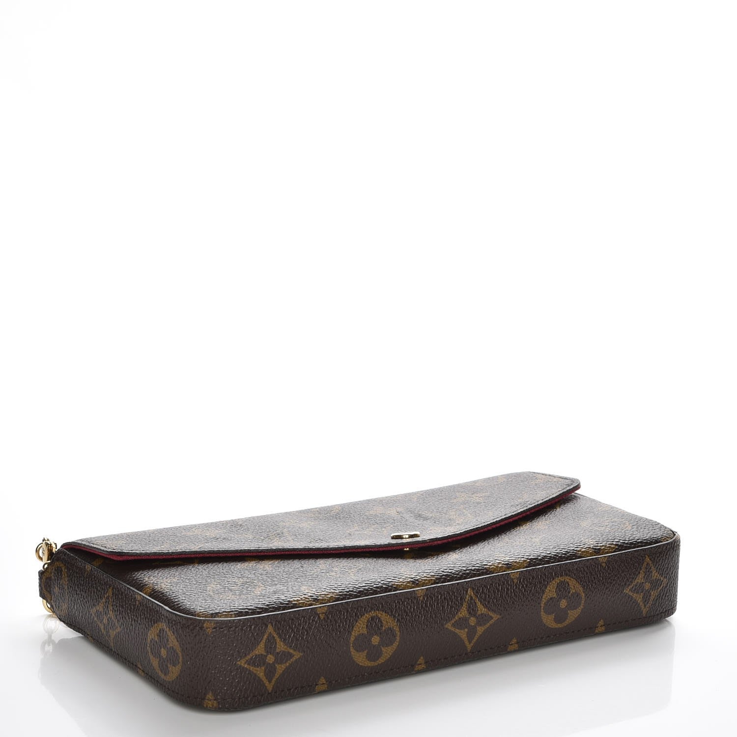 Louis Vuitton Monogram Pochette Felicie Chain Wallet Fuchsia 4 of 9