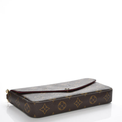 Louis Vuitton Monogram Pochette Felicie Chain Wallet Fuchsia 4 of 9