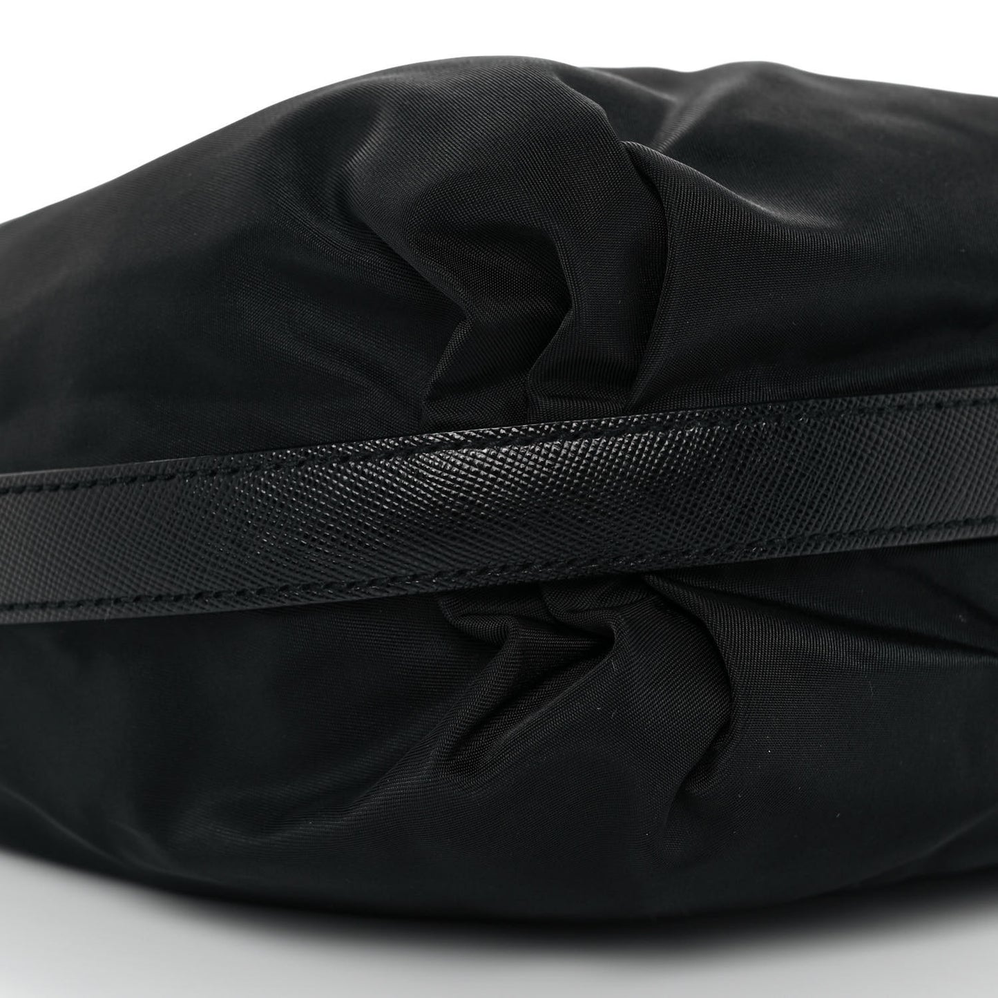 Tessuto Nylon Saffiano Hobo Black