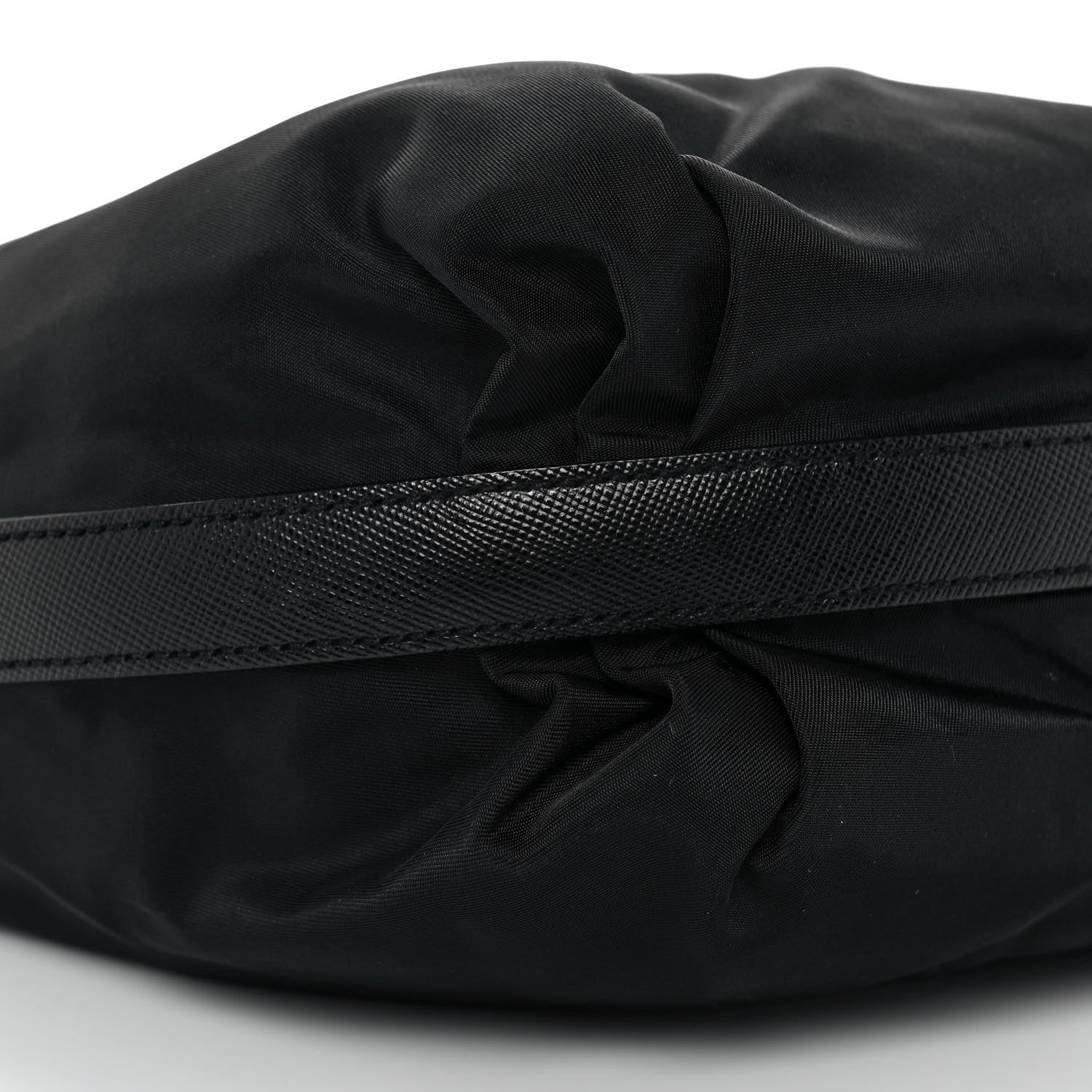 Prada Tessuto Nylon Saffiano Hobo Black 6 of 7