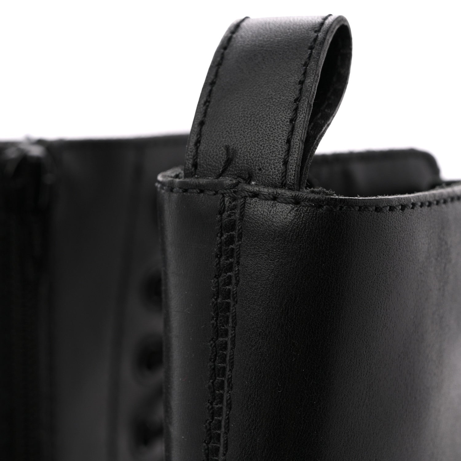 Balenciaga Calfskin Womens Bulldozer Lace Up Boots 37 Black 10 of 10