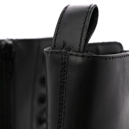 Balenciaga Calfskin Womens Bulldozer Lace Up Boots 37 Black 10 of 10
