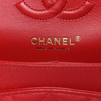 Chanel Caviar Quilted Small Double Flap Red 6 of 11