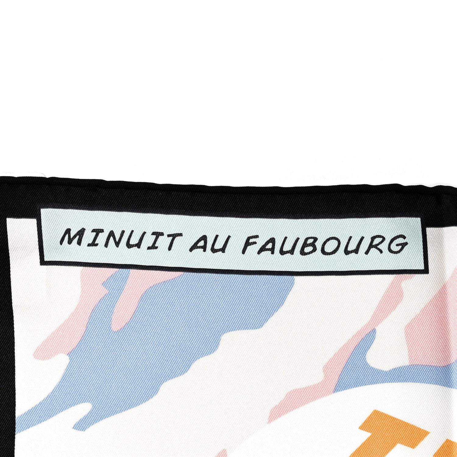 Hermes Silk Minuit Au Faubourg Scarf 70 Black Beige Dore Vert 4 of 6
