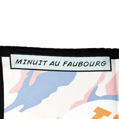 Hermes Silk Minuit Au Faubourg Scarf 70 Black Beige Dore Vert 4 of 6