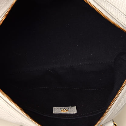 Versace Grained Calfskin Palazzo Bowler White 4 of 4