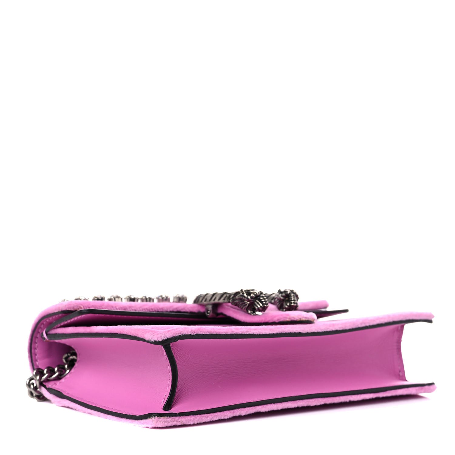 Gucci Velvet Crystal Super Mini Dionysus Shoulder Bag Malva 4 of 15
