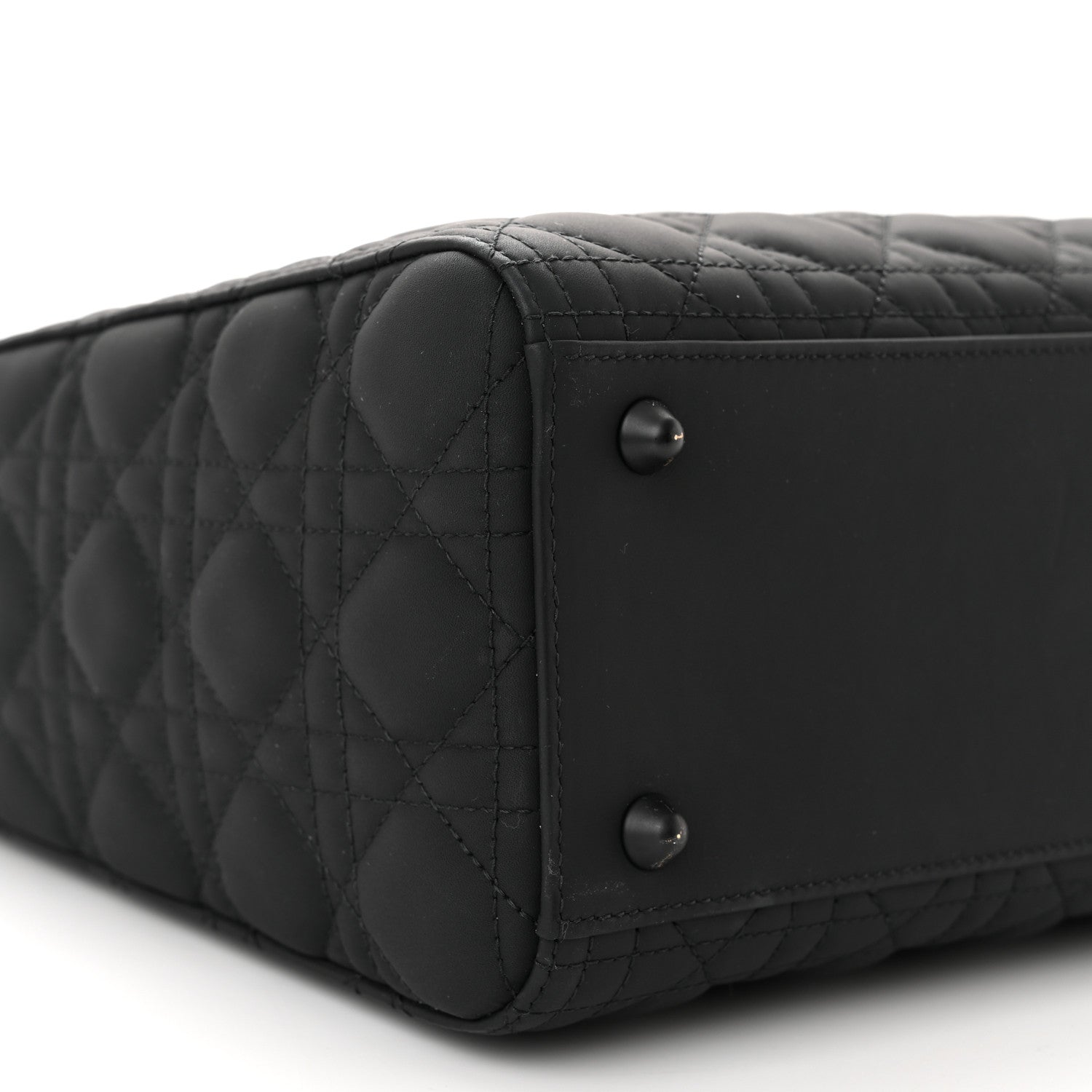 Christian Dior Ultra Matte Calfskin Cannage Large Lady Dior Black 9 of 12